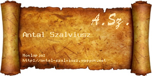 Antal Szalviusz névjegykártya
